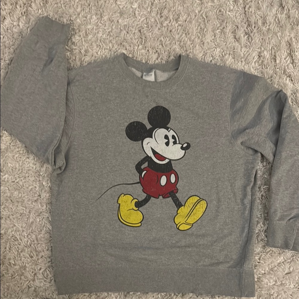 Gray Mickey Mouse Sweatshirt
